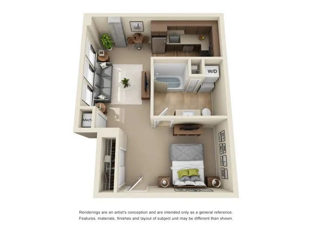 SP3R | Studio1 bath | from 555 square feet