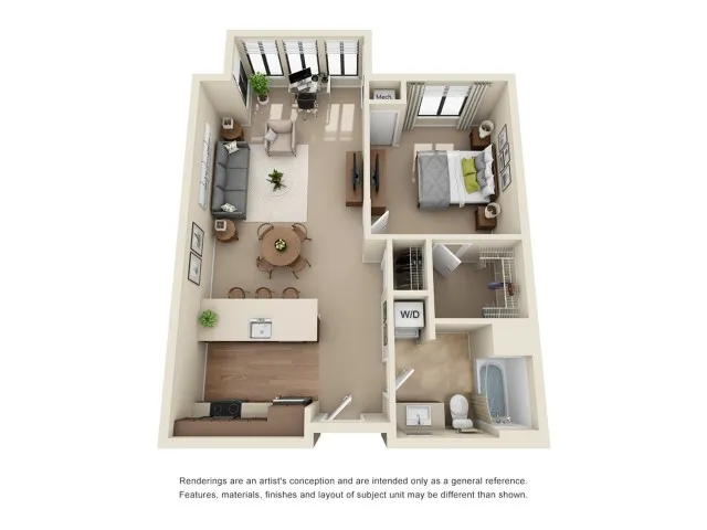 A8 | 1 bed 1 bath | from 793 square feet