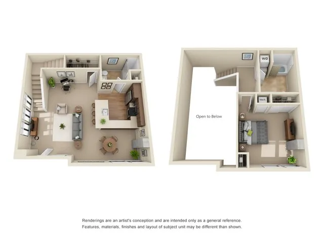 TH2 | 1 bed 2 bath | from 1168 square feet