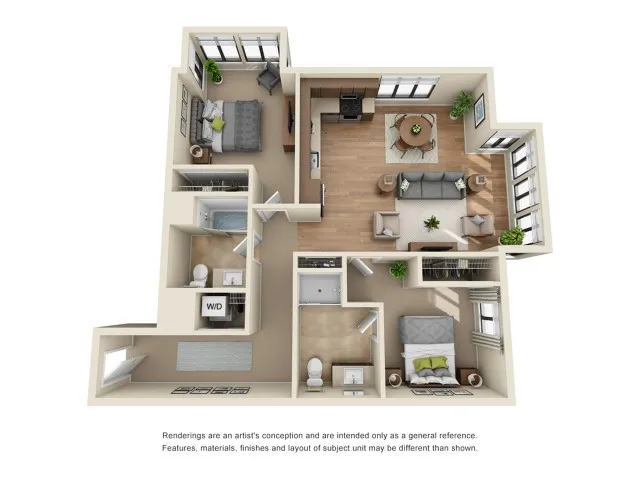 B2 | 2 bed 2 bath | from 1065 square feet
