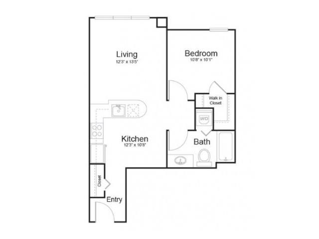 1h1 | 1 bed 1 bath | from 636 square feet