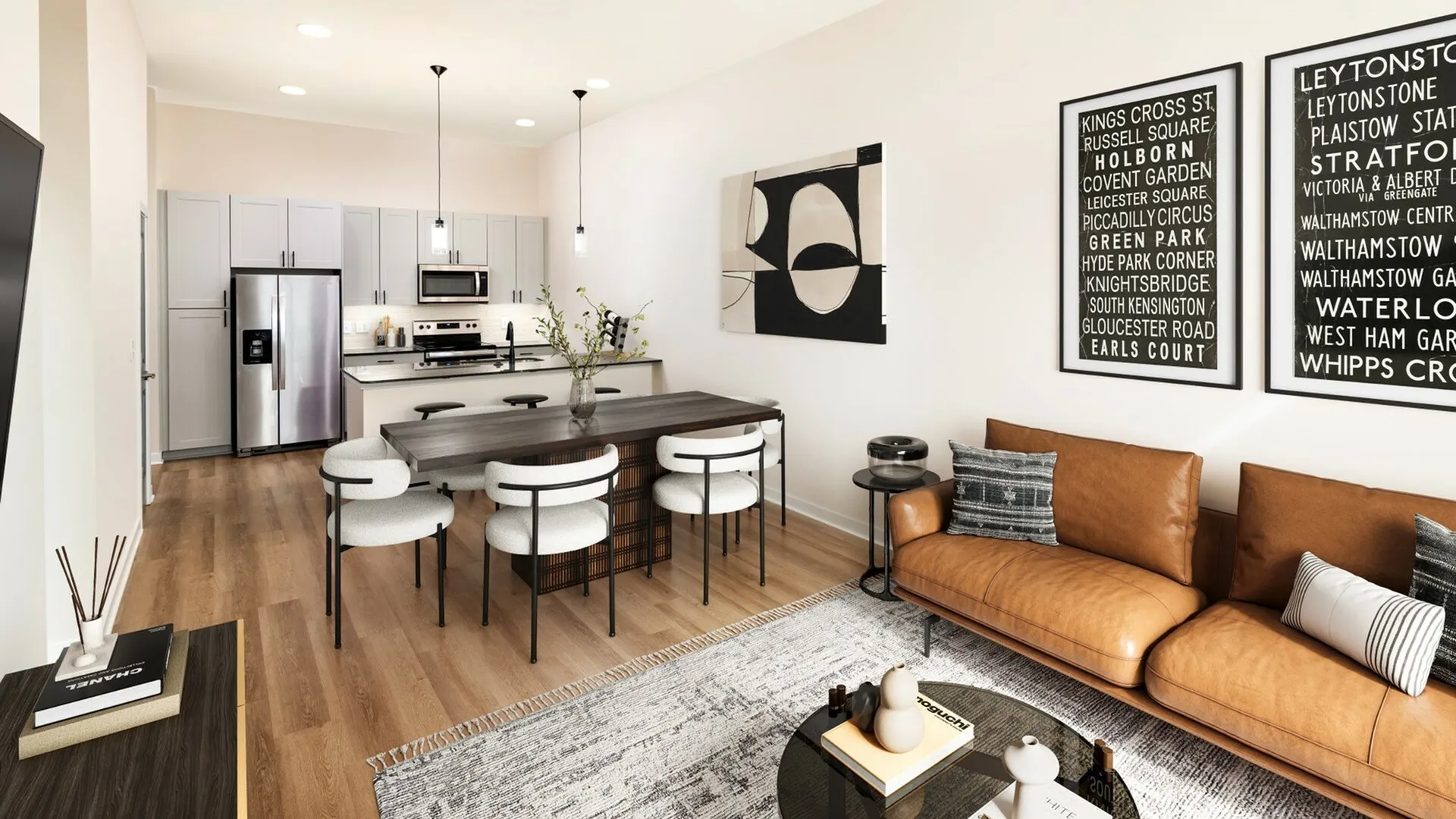 living and dining area