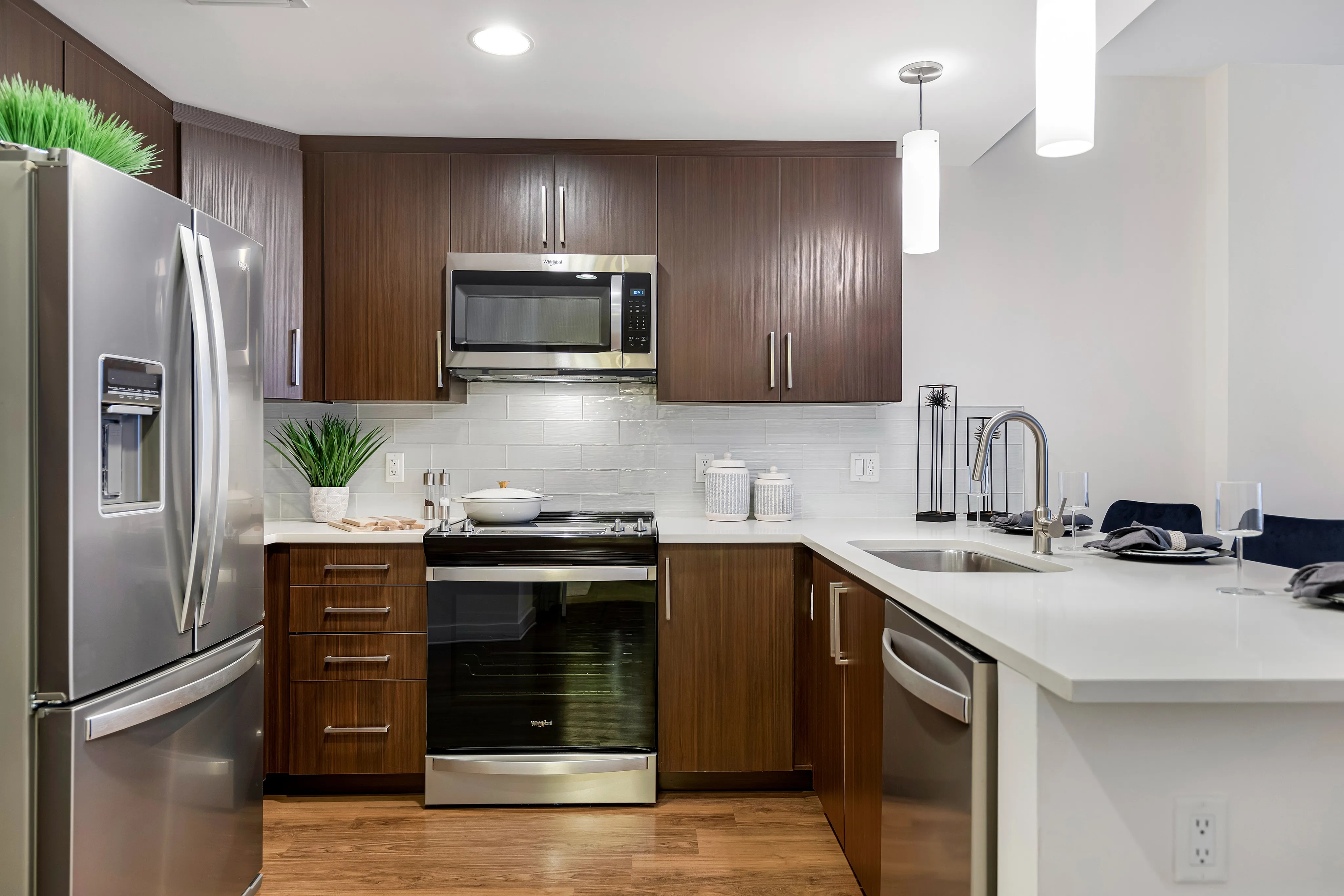 Stylish quartz countertops