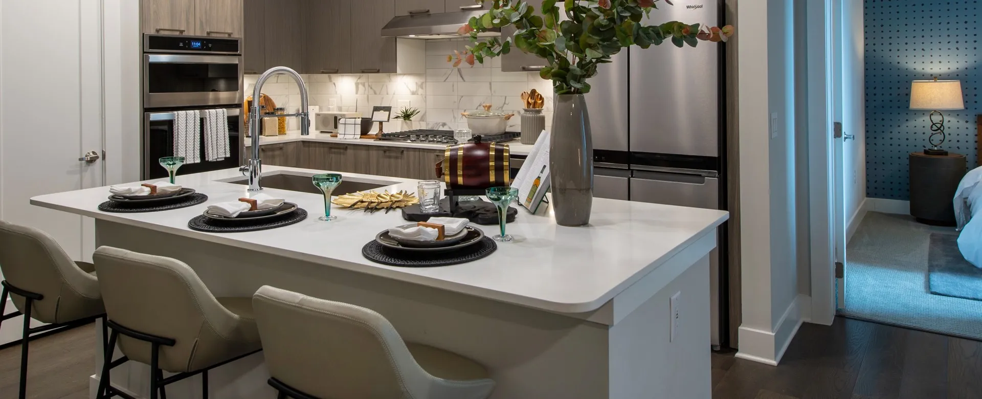 Kitchen with beautiful island