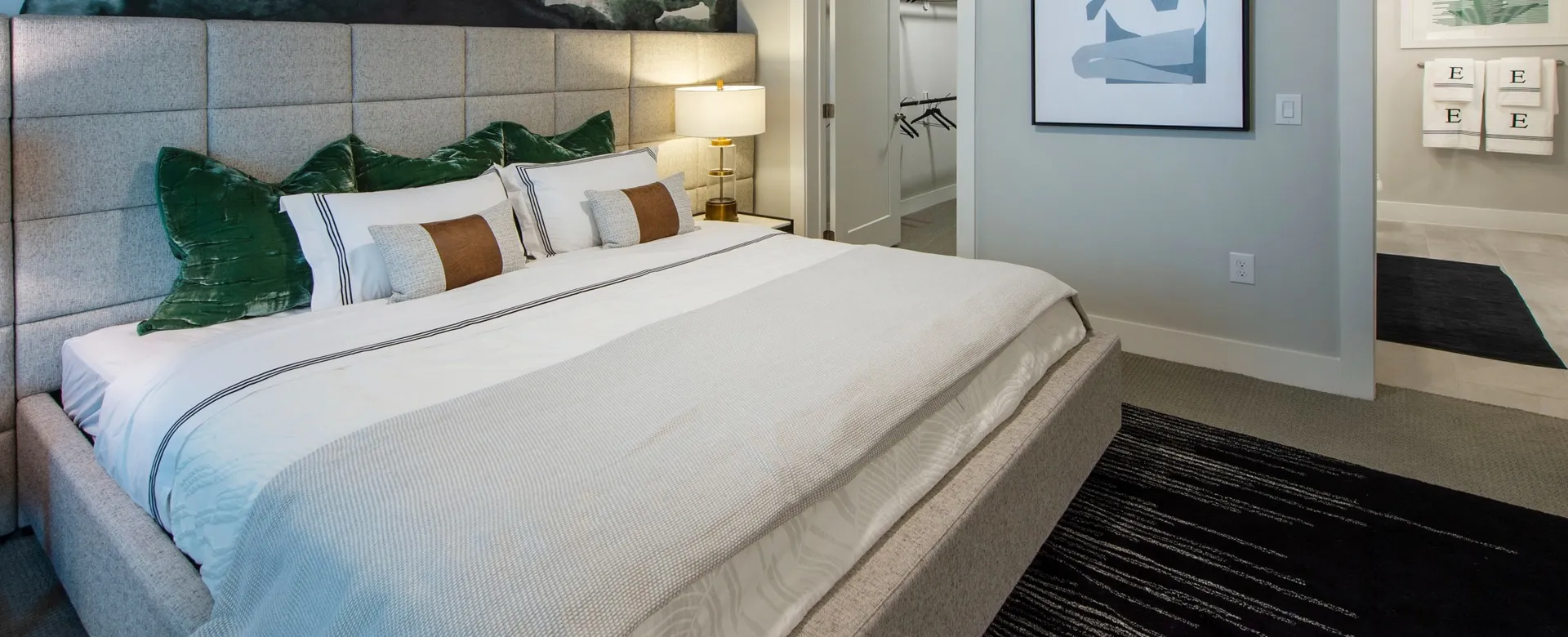 Large bedroom with spacious closets