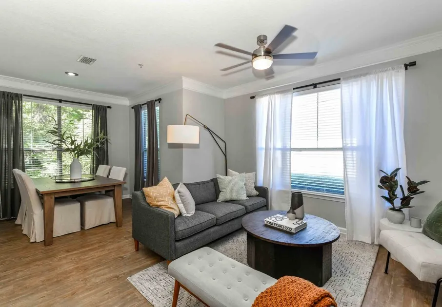 Spacious living and dining room.