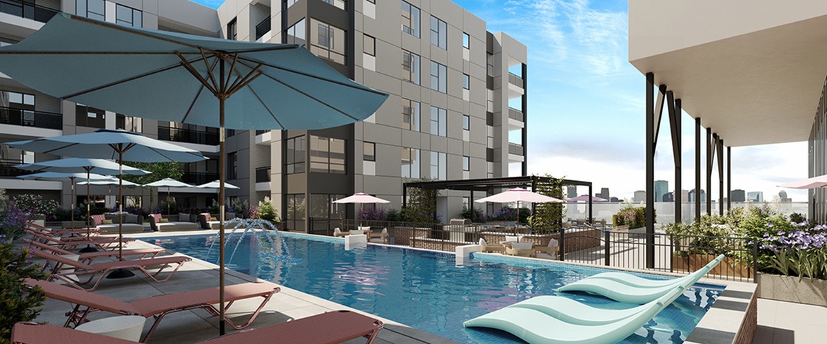 resort style pool rendering