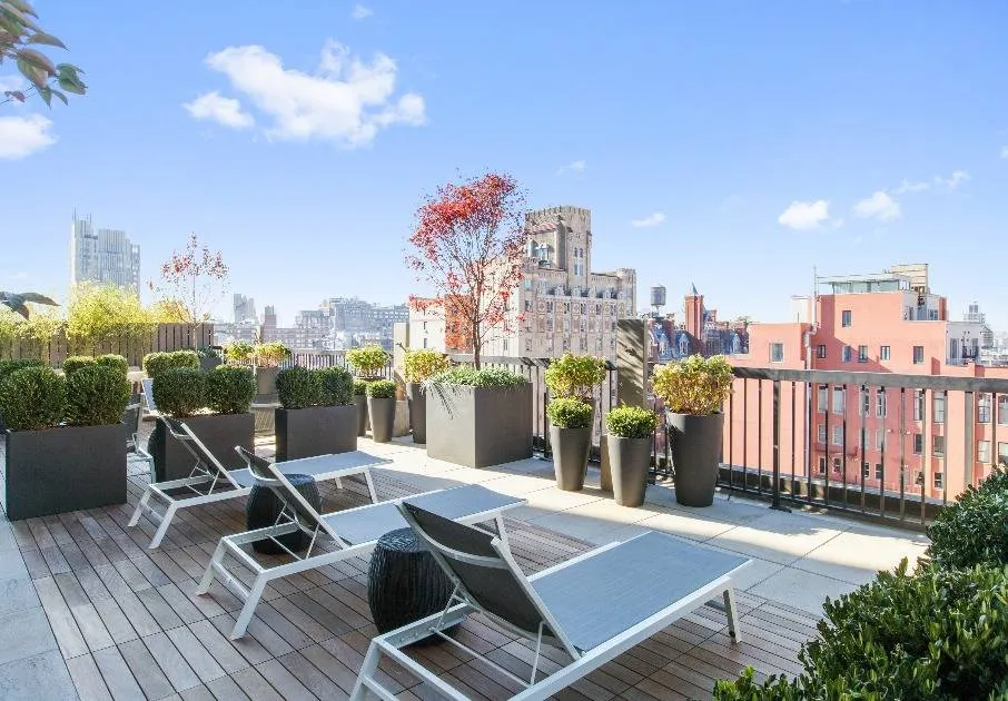 Rooftop lounge seating