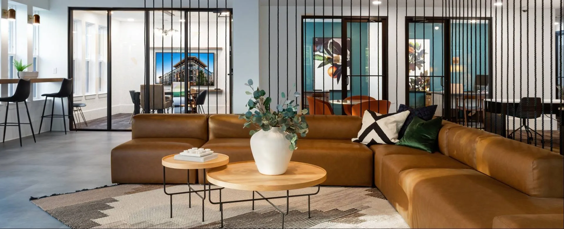 leasing office couch area