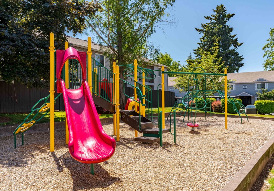 Playground with slide