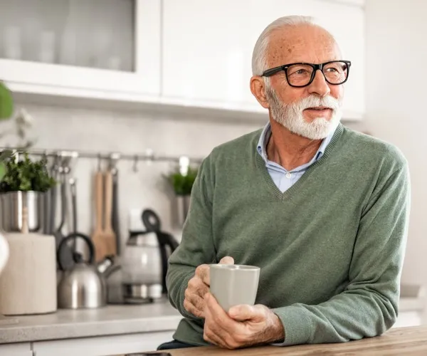 man having coffee