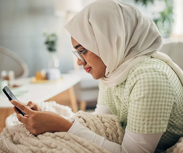 person looking at phone