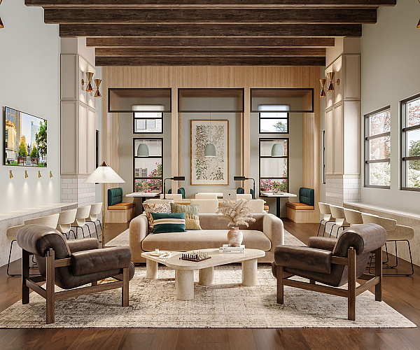 coworking area rendering
