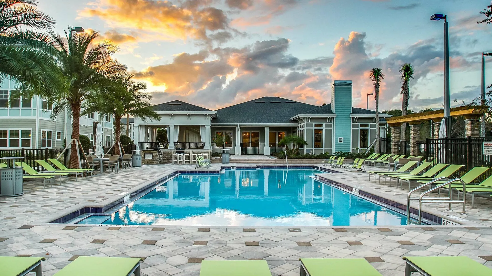 Pool at twilight