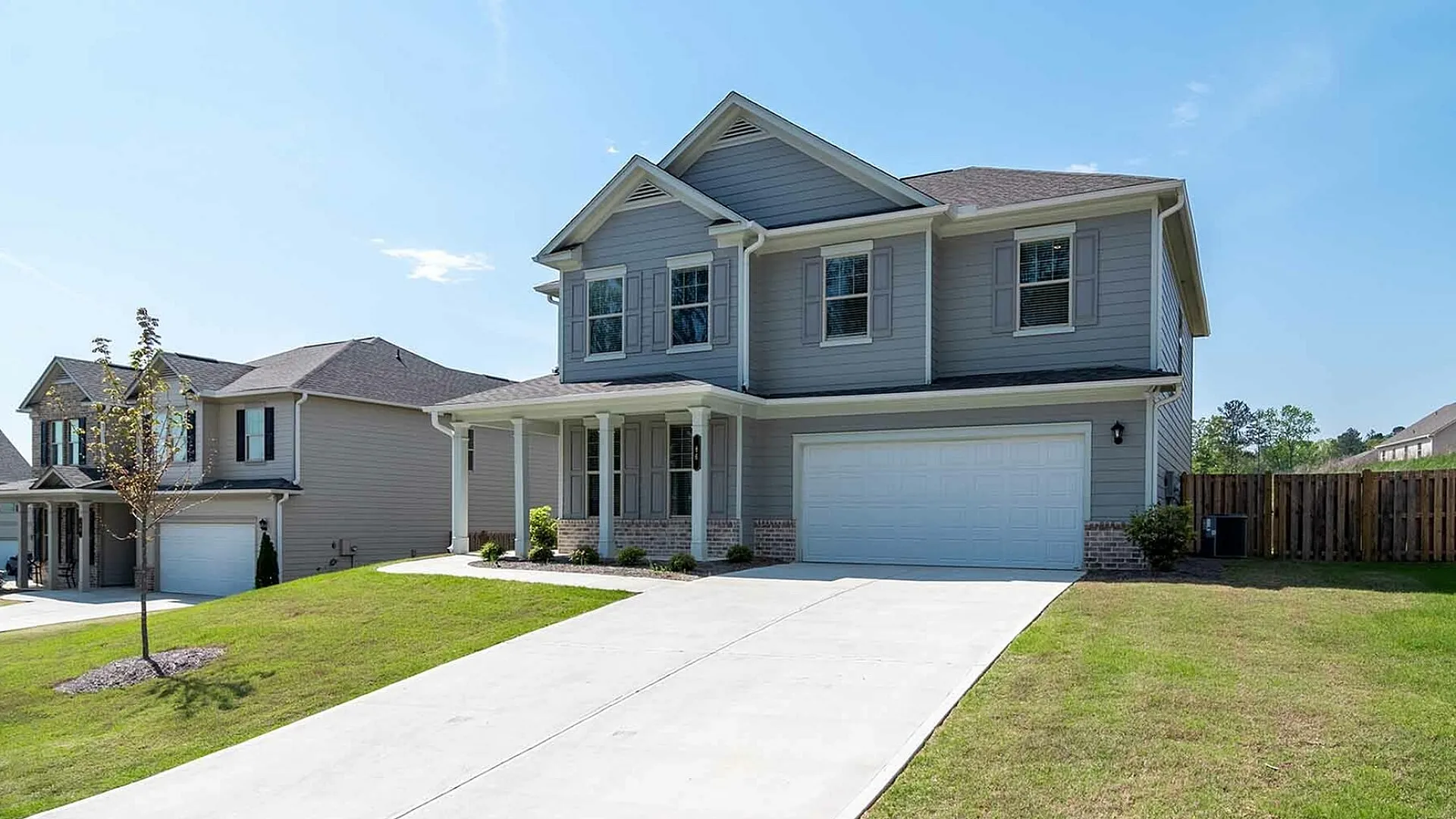 two story front of house