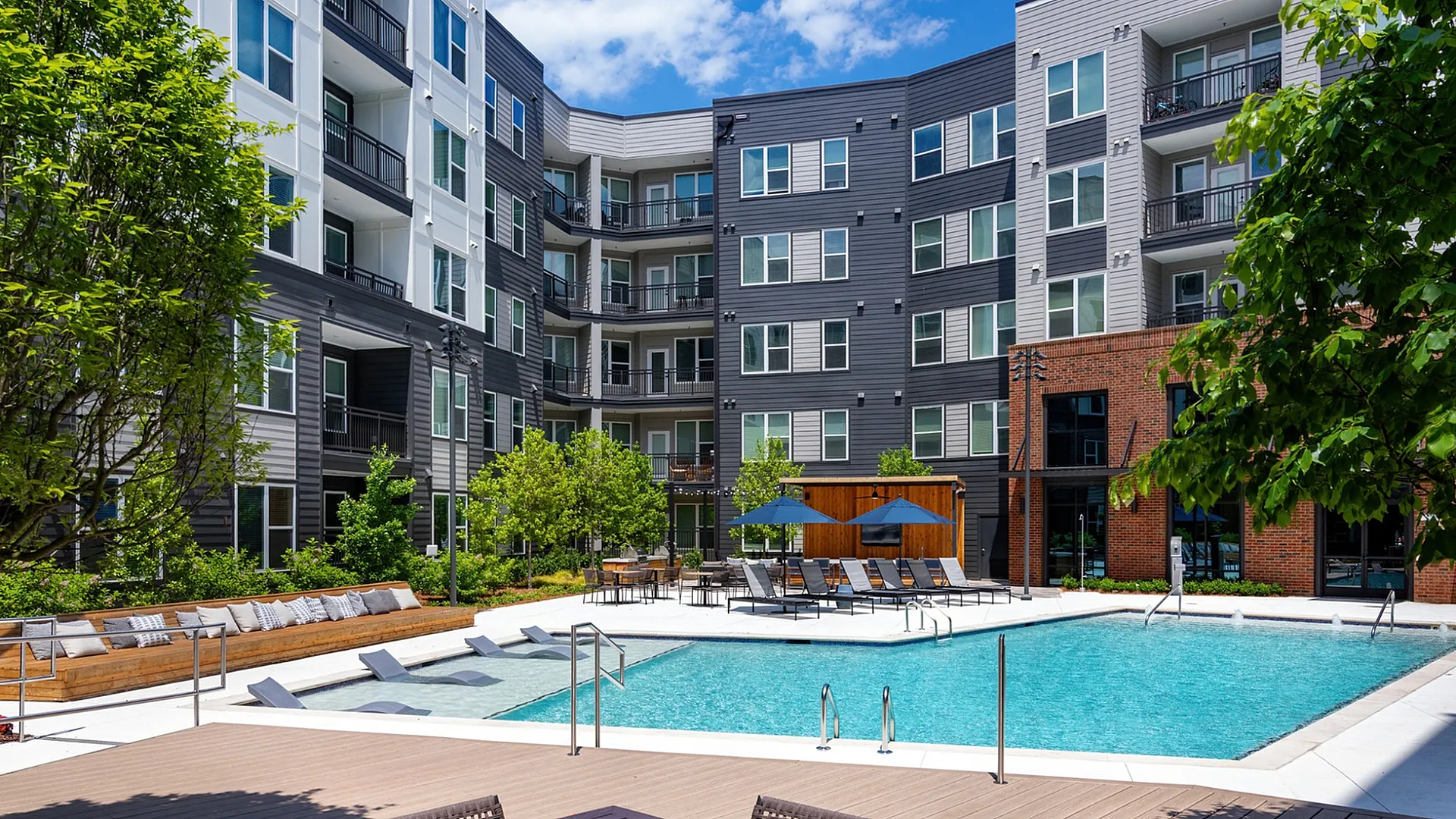 courtyard and pool area