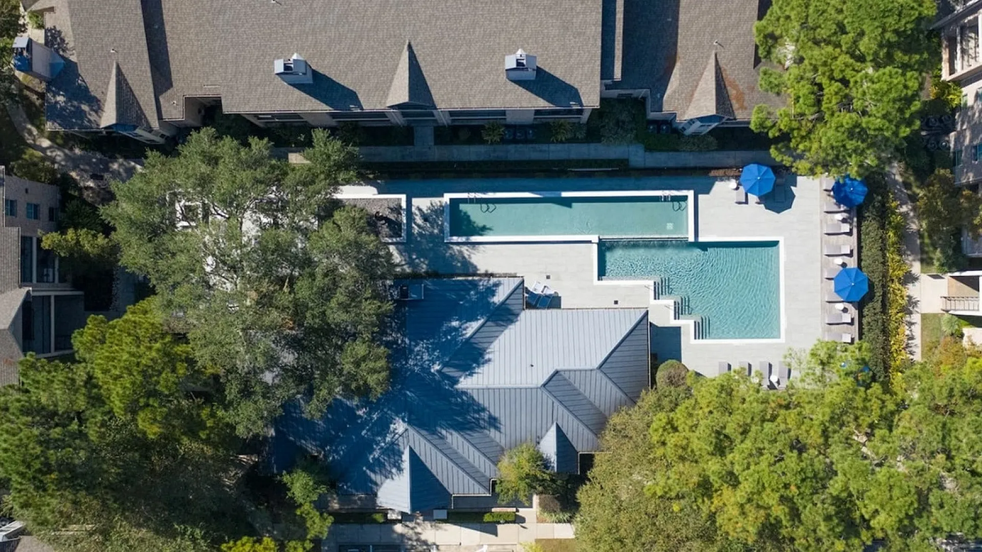 TCC Aerial pool area view