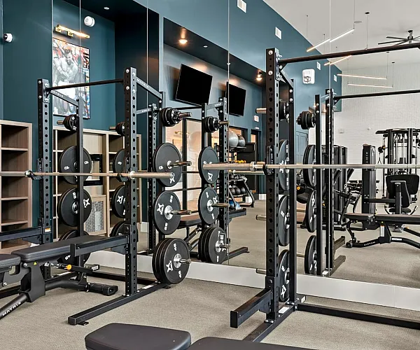 Fitness Center with bench press