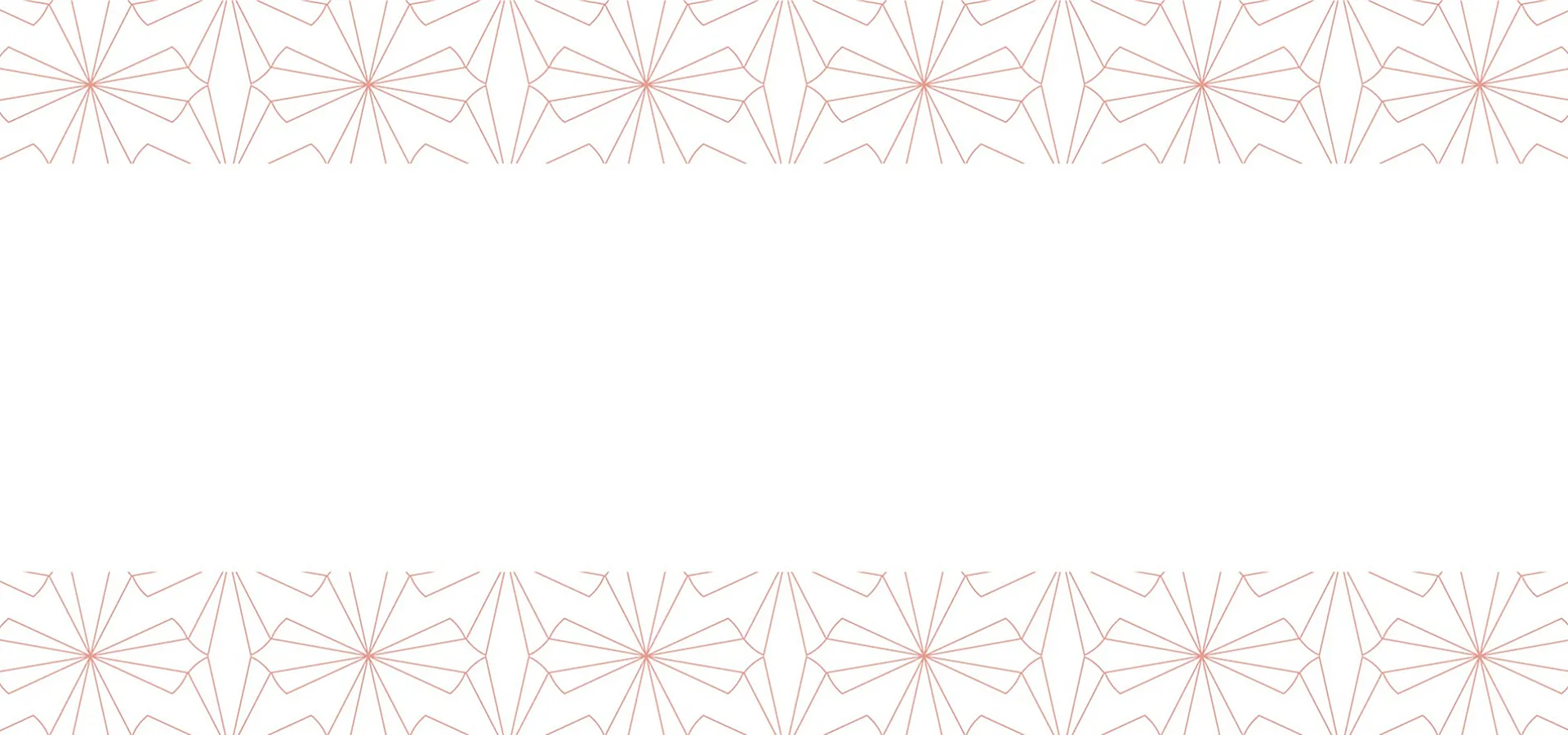 Elegant geometric floral pattern with symmetrical star shapes in soft coral tones.