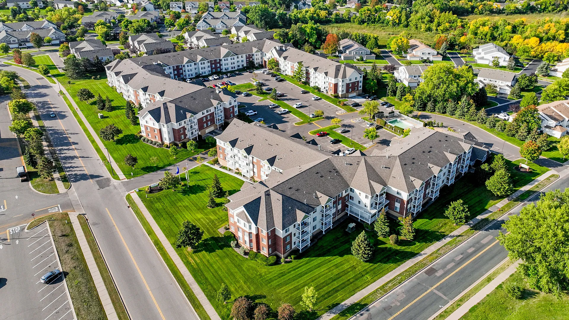 Aerial view of Avana Maple Grove