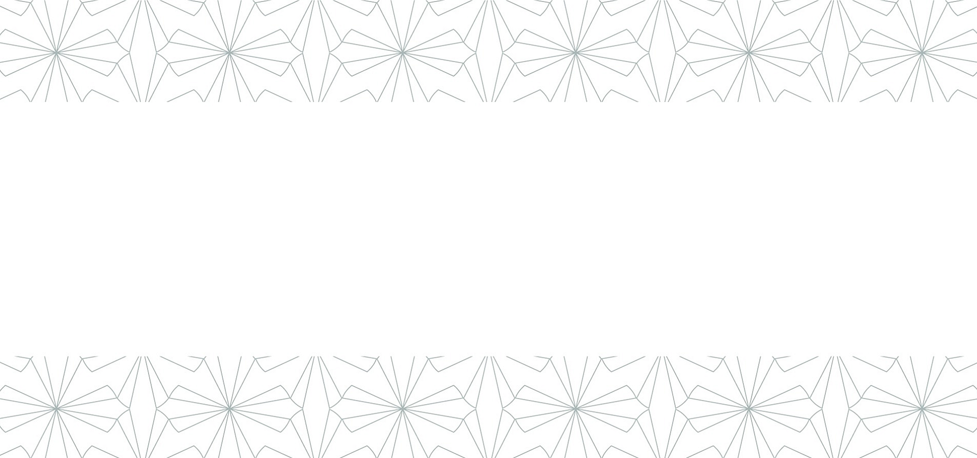 Elegant white space with delicate geometric floral pattern bordering top and bottom, perfect for modern design settings.