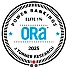 Prestigious ORA badge for Power Rankings Elite 1% in 2025 by J Turner Research.