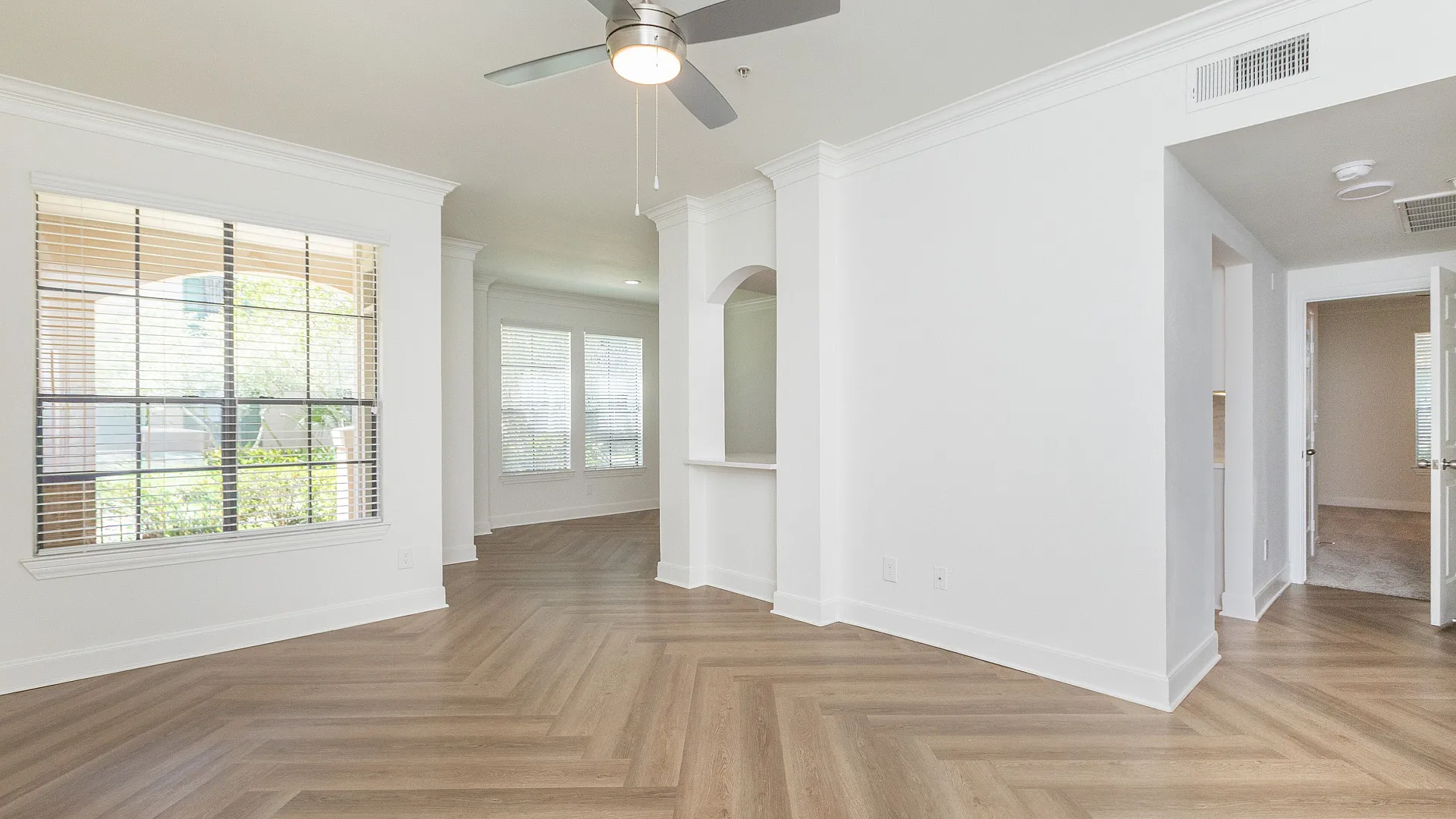 View of open concept kitchen and dining room