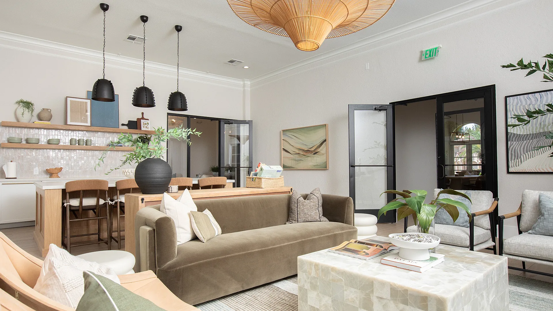 Upscale lounge