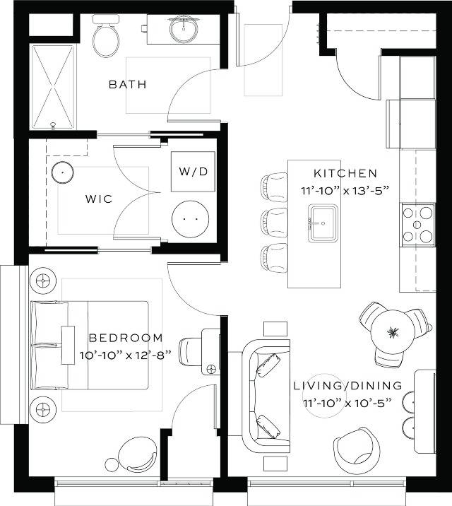 1 Bed 1 Bath Apt