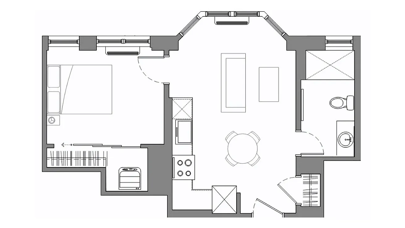 Sm One Bedroom Bay Window