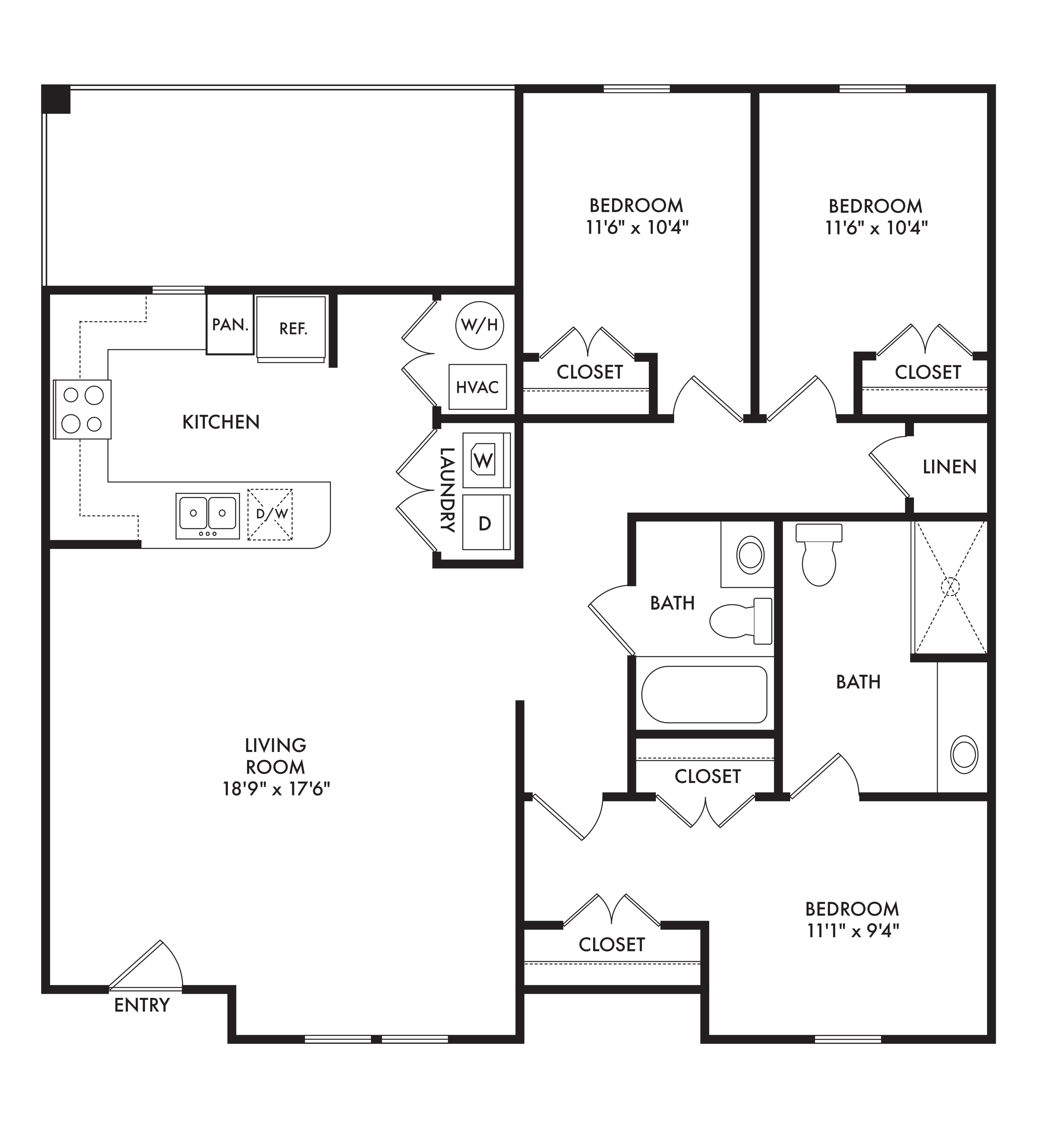 3 Bed 2 Bath
