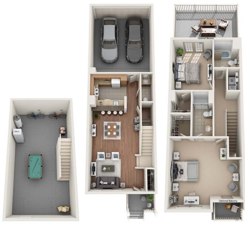 Whitney 2 Bedroom Floor Plan