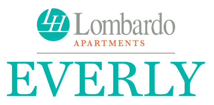 Lombardo Apartments Everly logo with a sleek, modern design perfect for upscale living.