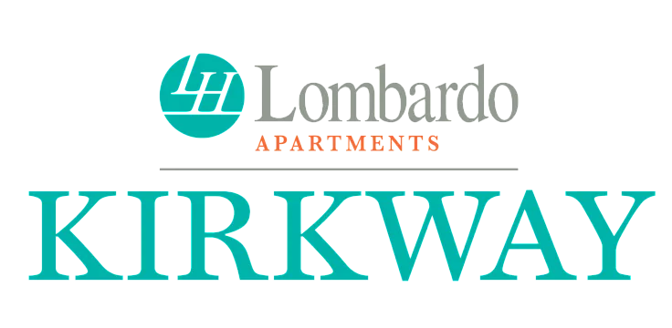 Sleek and modern logo for Lombardo Apartments at Kirkway, showcasing elegance and style.
