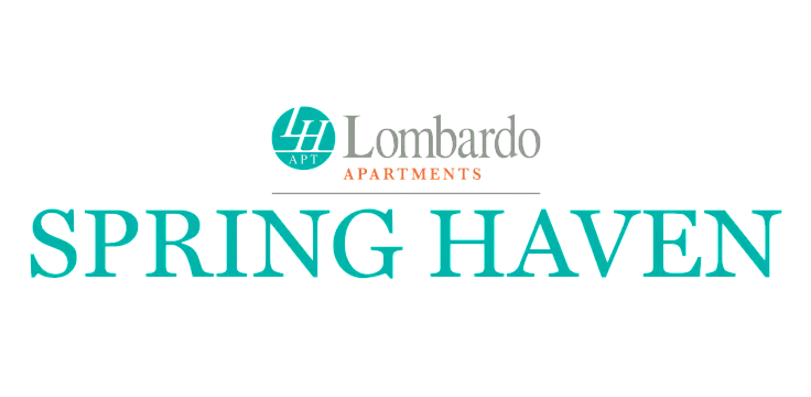 Elegant logo for Lombardo Apartments showcasing Spring Haven in bold, modern typography.