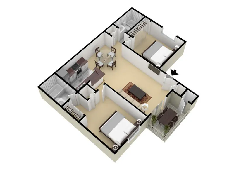 Gold Ridge Apartments | 2 Bedroom Apartment