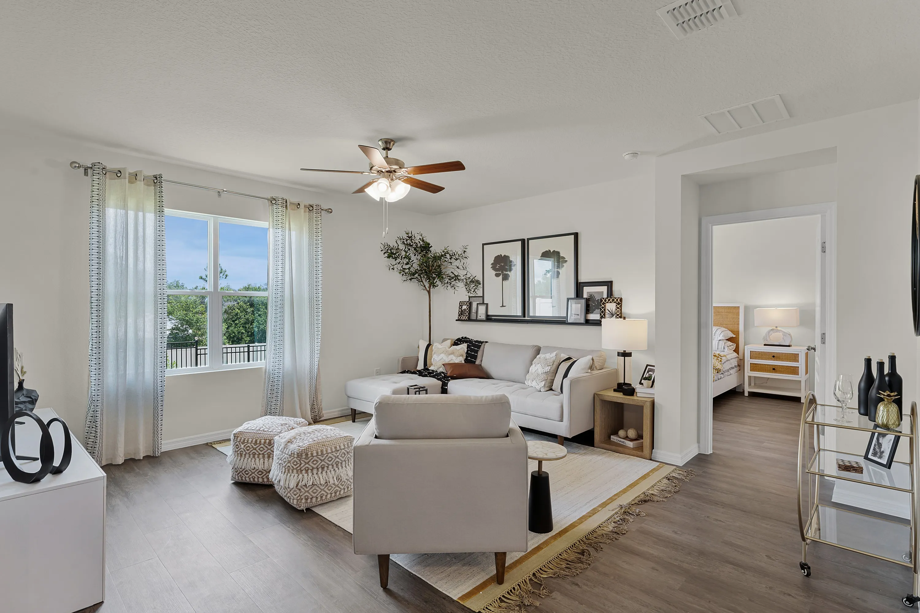 Bright and inviting living space with seamless flow.