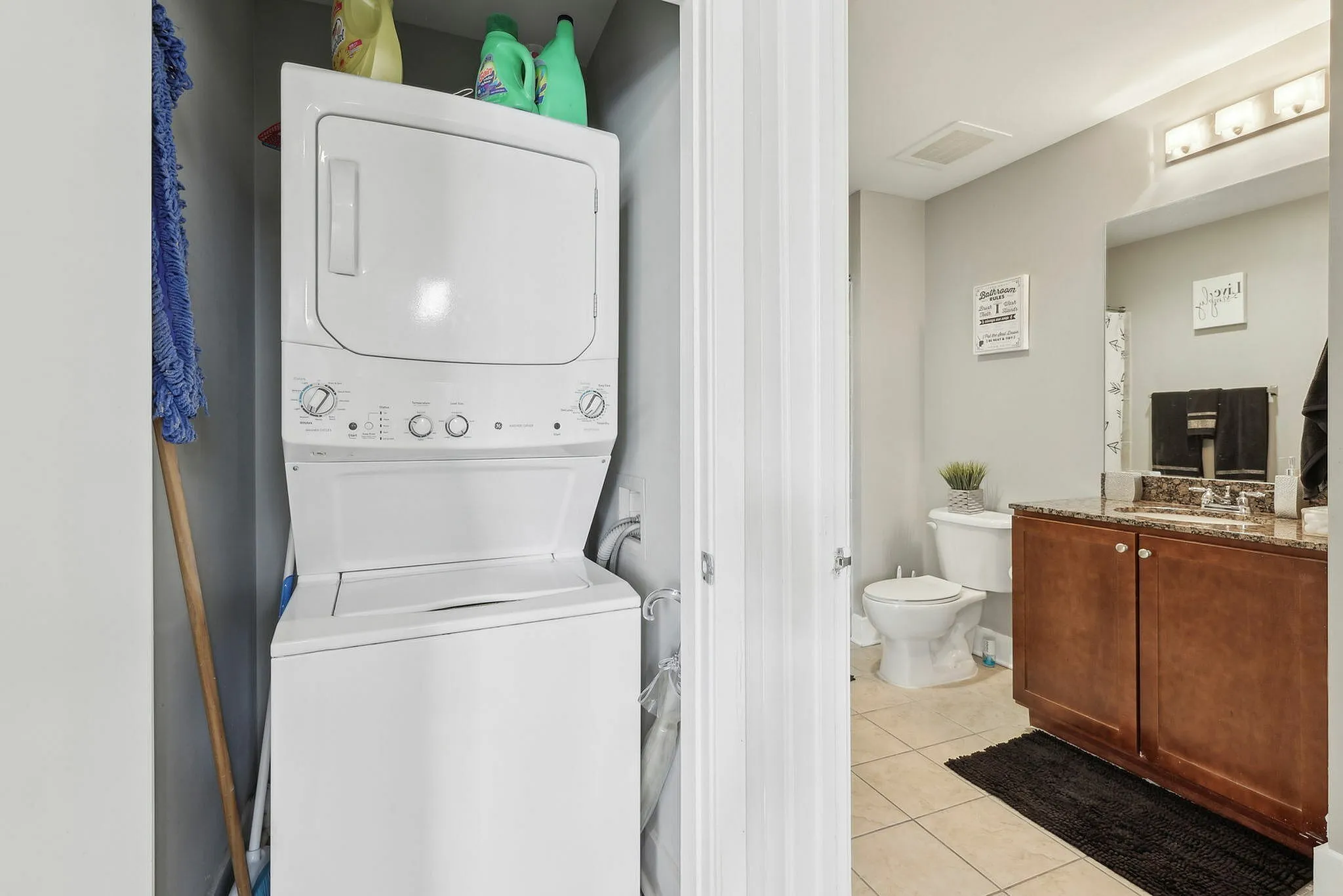 In-unit washer and dryer