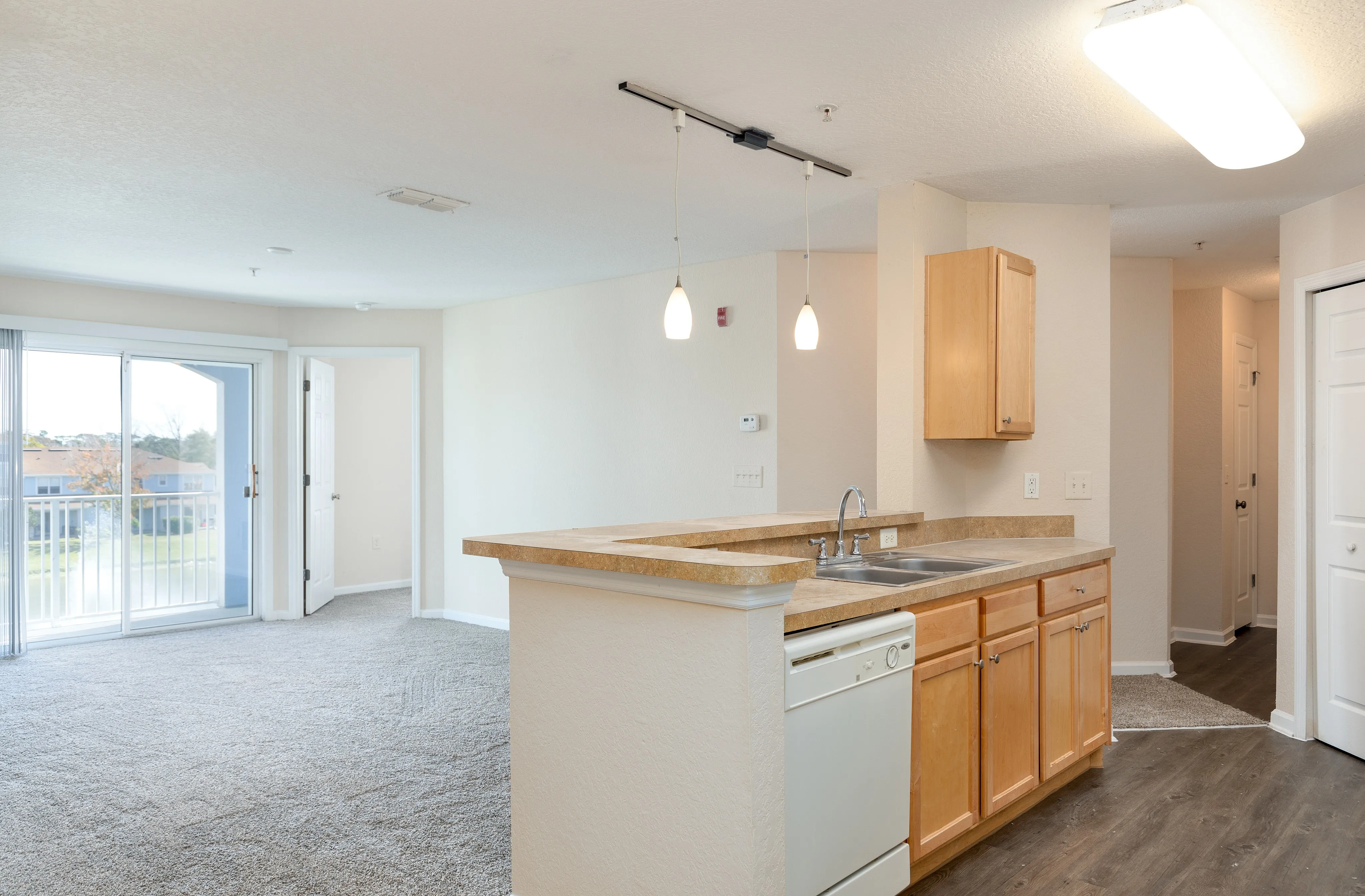 Bright, open-concept living with a view.