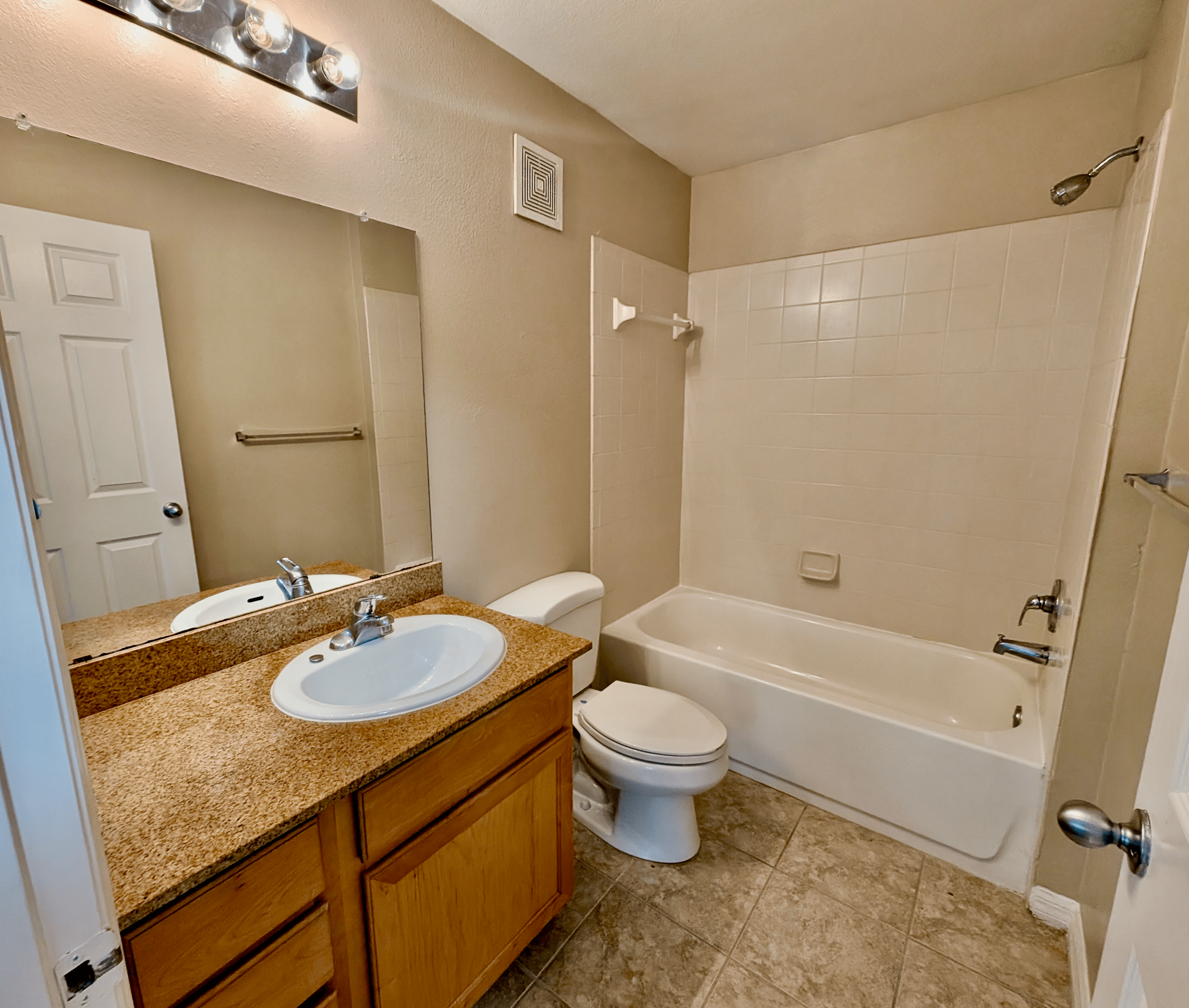 Modern tile bathrooms with a tub & shower