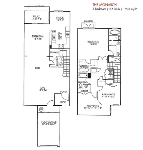 3/2 XL Floor Plan