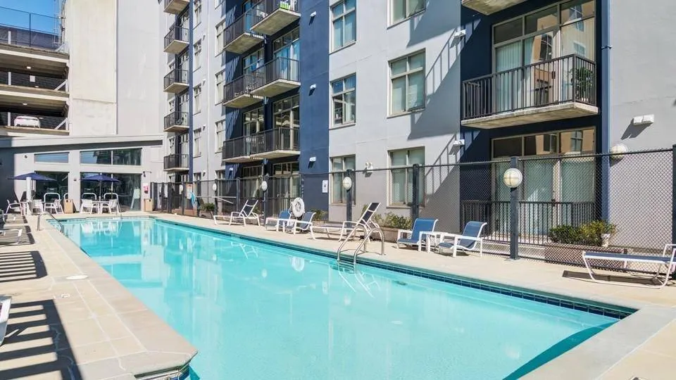 community pool picture on sunny day