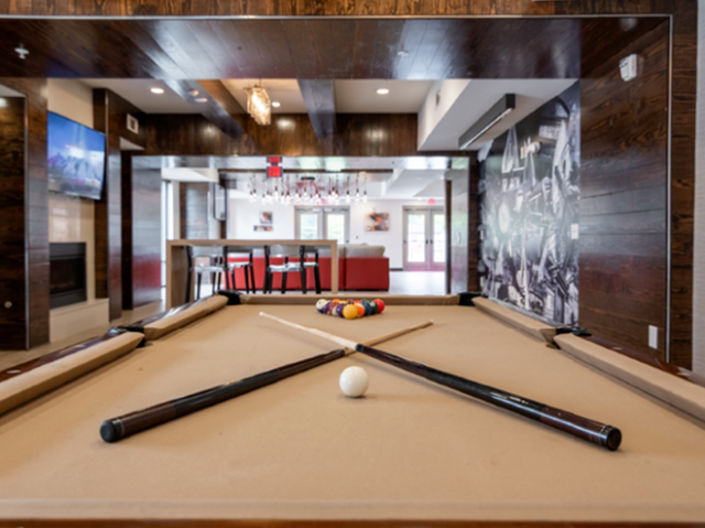 interior lounge with pool table
