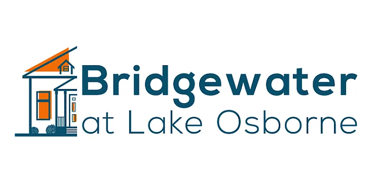 Elegant logo of Bridgewater at Lake Osborne featuring a stylized house design.
