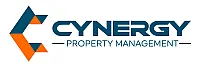 Dynamic logo of Cynergy Property Management featuring an abstract geometric design in blue and orange.