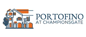 Elegant illustration of Portofino at ChampionsGate showcasing a charming architectural design in a warm color palette.