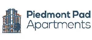 Logo of Piedmont Pad Apartments featuring an elegant building icon, representing sophisticated urban living.