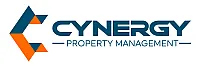 Modern logo of Cynergy Property Management featuring a bold geometric design in blue and orange.
