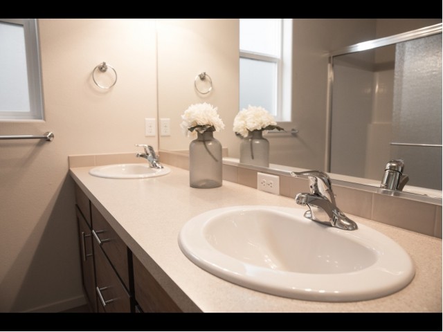 Image of Dual-Sink Vanities (in select units) for Riverside at Trutina 55+ Community