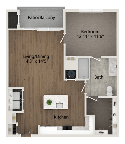A6-HC Floor Plan